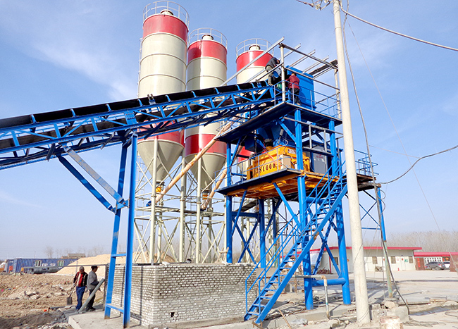 郑州建新机械HZS60混凝土搅拌站设备价格